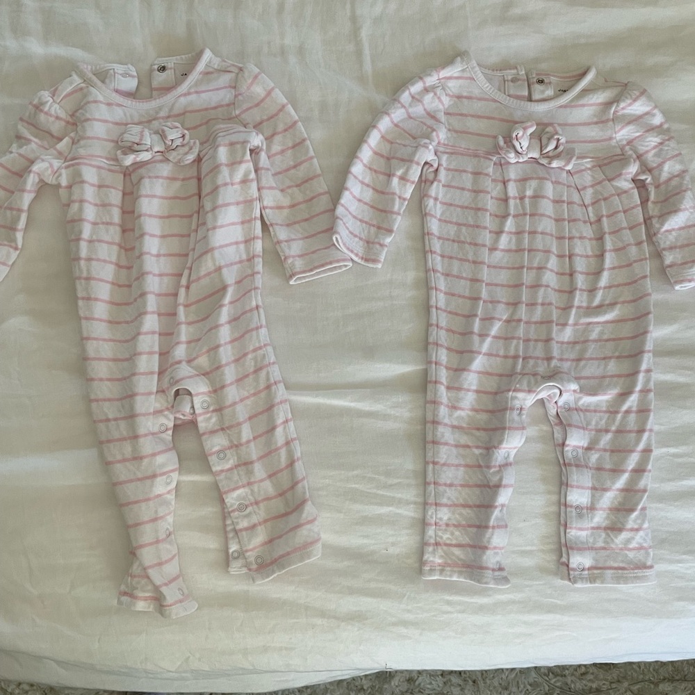 Pair of Janie and Jack Playsuits / PJs